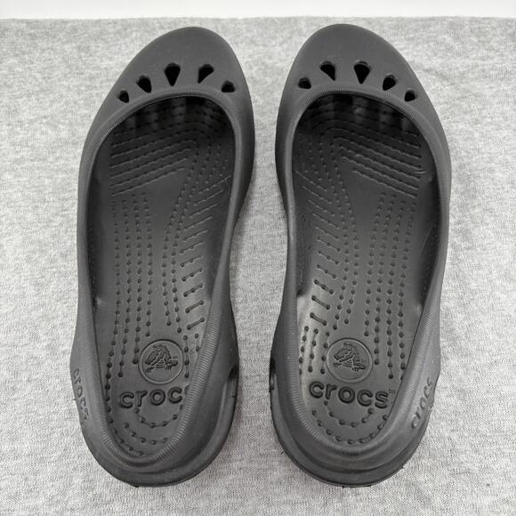 Crocs Women's Black Kadee Slingback Croslite Slip On Ballet Flats Size 7 Slip On - Picture 4 of 10